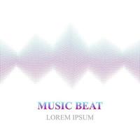 Colored music beat. Abstract audio equalizer technology. Sound Wave. Isolated on white background. Space For Text. Vector illustration.