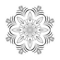 Circular pattern mandala. Sheet for coloring on a white background. Vector illustration