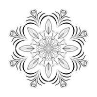 Circular pattern mandala. Sheet for coloring on a white background. Vector illustration