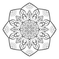 Isolated mandala pattern. Vintage ethnic background frame. Vector illustration.