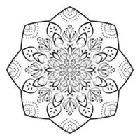 Isolated mandala pattern. Vintage ethnic background frame. Vector illustration.