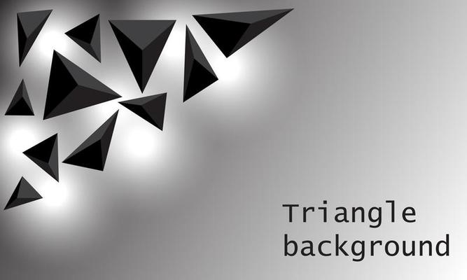 3d floating triangles. Design for banner, landing page, flyer, poster, desktop wallpaper. Vector illustration