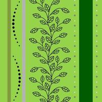 Stylish leafy plant pattern on green background for wallpaper, textile, factory production in EPS10 vector format