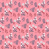 patrón sin costuras de flores de colores pastel con fondo rosa. motivos de verano y primavera. ilustración vectorial de acciones. vector