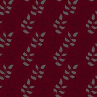 Seamless leafy pattern. Branch pattern design. Laconic design for wrapping paper or textile. Vector illustration