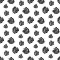 Monstera Deliciosa Leaf Seamless Pattern. Perfect for Textile, Fabric, Background, Print. Vector illustration