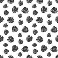 Monstera Deliciosa Leaf Seamless Pattern. Perfect for Textile, Fabric, Background, Print. Vector illustration