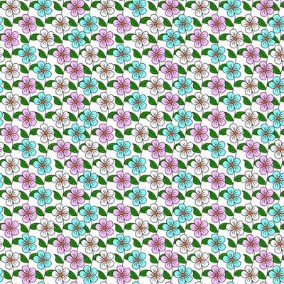Flower colorful seamless cute pattern. For backdrop, wrapping paper, fabric, wallpaper. Fashion prints. Printing with in hand drawn style Pastel background