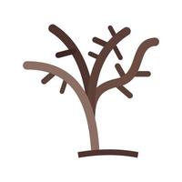 Tree with no leaves Flat Multicolor Icon vector