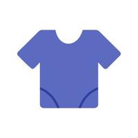 Baby Shirt Flat Multicolor Icon vector