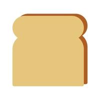 Slice of Bread Flat Multicolor Icon vector