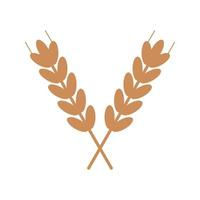 Wheat Flat Multicolor Icon vector