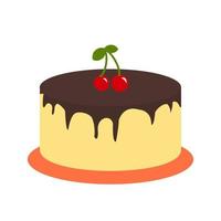 Cake III Flat Multicolor Icon vector