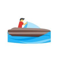 Boating Flat Multicolor Icon vector