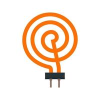 Heating Element Flat Multicolor Icon vector