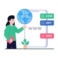 Editable design illustration of web domain vector