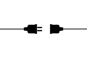 icono de enchufe eléctrico sobre fondo blanco. vector