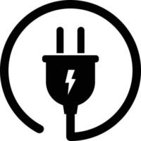 Electric plug icon on white background. vector