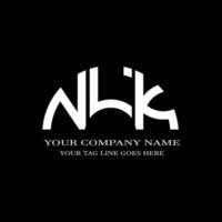 diseño creativo del logotipo de la letra nlk con gráfico vectorial vector