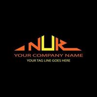 NUK letter logo creative design with vector graphic