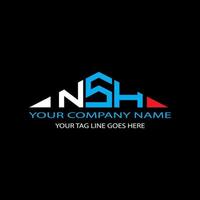 NSH letter logo creative design with vector graphic