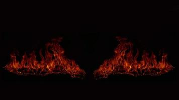 Flame Flame Texture For Strange Shape Fire Background Flame meat that is burned from the stove or from cooking. danger feeling abstract black background Suitable for banners or advertisements. photo