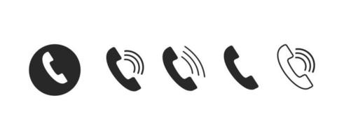 vector de teléfono celular con logotipo de llamada. icono de teléfono estilo plano aislado sobre fondo blanco. símbolo de teléfono signo de ilustración de vector de llamada para web y aplicación móvil vector gratis