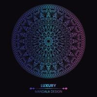 Luxury ornamental mandala design background in multicolor vector