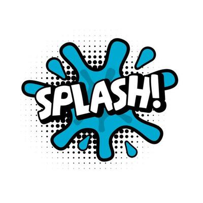 Illustration vector bubble text of Splash. Perfect for stickers, design elements, comics, etc.