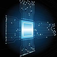 Computer chip Electronic circuit board vector for technology and finance concept and education for future