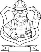 skilled worker illustration vector