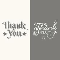 Thank you Hand Draw Lettering vector