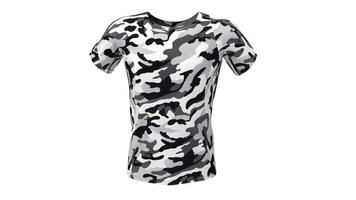 modelo 3d Camiseta de camuflaje militar masculino. foto