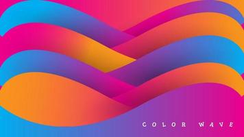 abstract color wave background. vector illustration