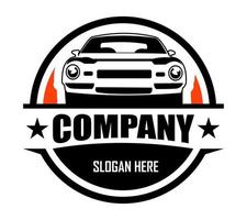 Muscle Car logo template for your company. Vector logo illustration