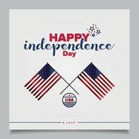 USA Independence Day Wishes Banner vector