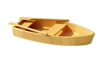 ilustración de render 3d de barco de madera foto