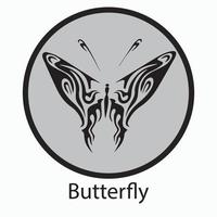 Beautiful Icon of Butterfly vector