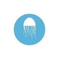 cute jelly fish Vector icon design illustration Template