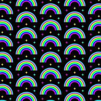 1970 psychedelic trippy pattern rainbow. Acid rave print for graphic tee in y2k style vector