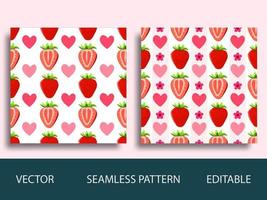 Colorful strawberry seamless pattern vector