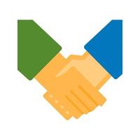 Handshake Flat Multicolor Icon vector