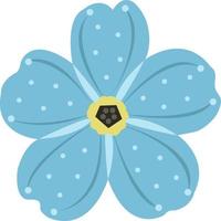 Blue snow flower vector art for graphic design and decorative element