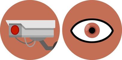 Video surveillance camera. vector