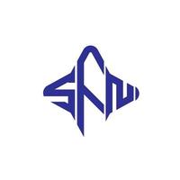 diseño creativo del logotipo de la letra sfn con gráfico vectorial vector