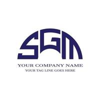 diseño creativo del logotipo de la letra sgm con gráfico vectorial vector