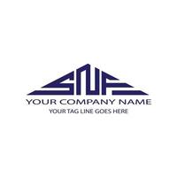 SNF letter logo creative design with vector graphic