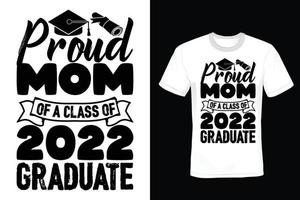 diseño de camiseta de graduación, vintage, tipografía vector