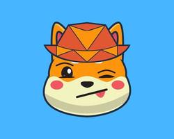 Shiba inu illustration vector
