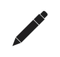 Pencil icon vector flat style illustration